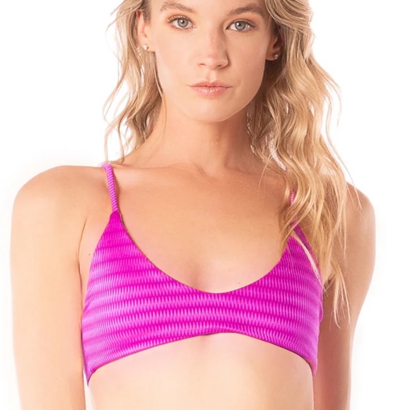 Maaji Deep Pink Bralette Bikini Medium NWT - Picture 5 of 13